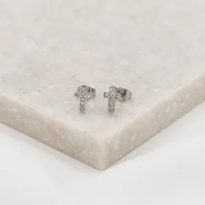 Faith Petite Cross Cubic Zirconia Earring