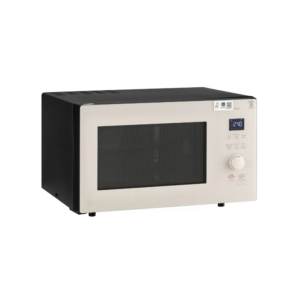 LG MJEN286UBW 28 L Charcoal Convection Microwave Oven | Wi-Fi Enabled, Diet Fry, 360° Rotisserie, 301 Auto Cook Menus, Mist Beige