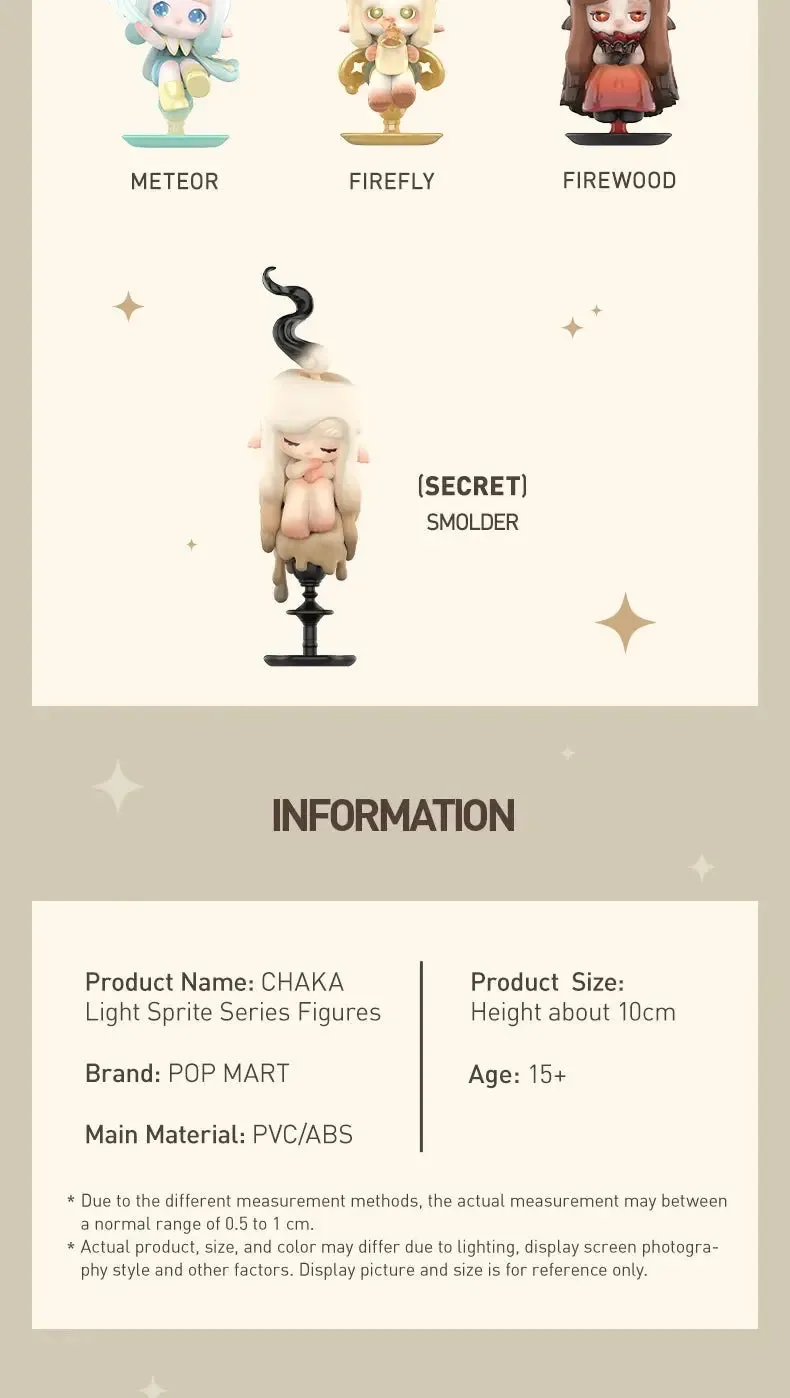 POP MART CHAKA Light Sprite Series Blind Box – Kawaii Anime Action Figures