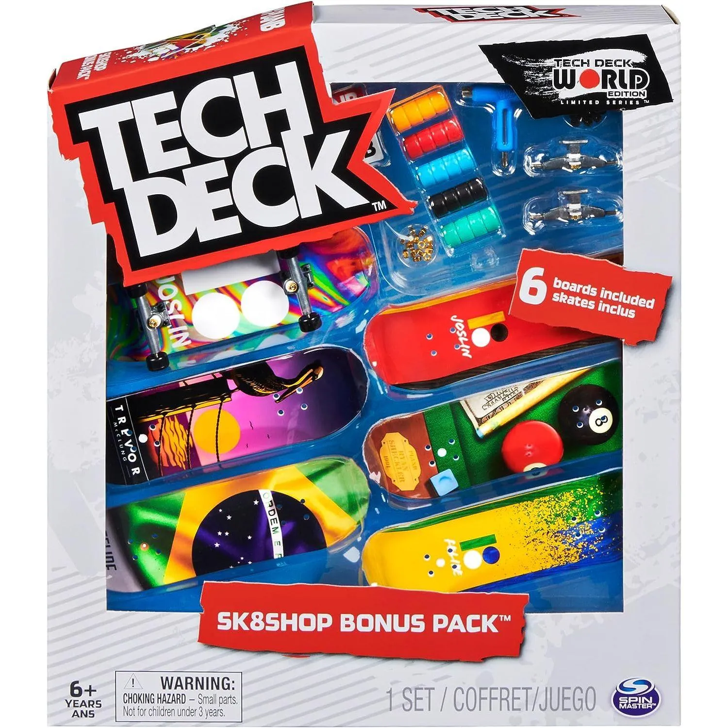 TECH DECK, Sk8shop Fingerboard Bonus Pack, Collectible and Customizable Mini Skateboards, Kids Toys for Ages 6 and up (Styles May Vary)