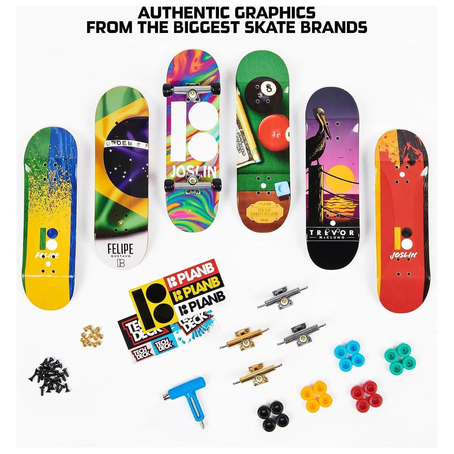 TECH DECK, Sk8shop Fingerboard Bonus Pack, Collectible and Customizable Mini Skateboards, Kids Toys for Ages 6 and up (Styles May Vary)