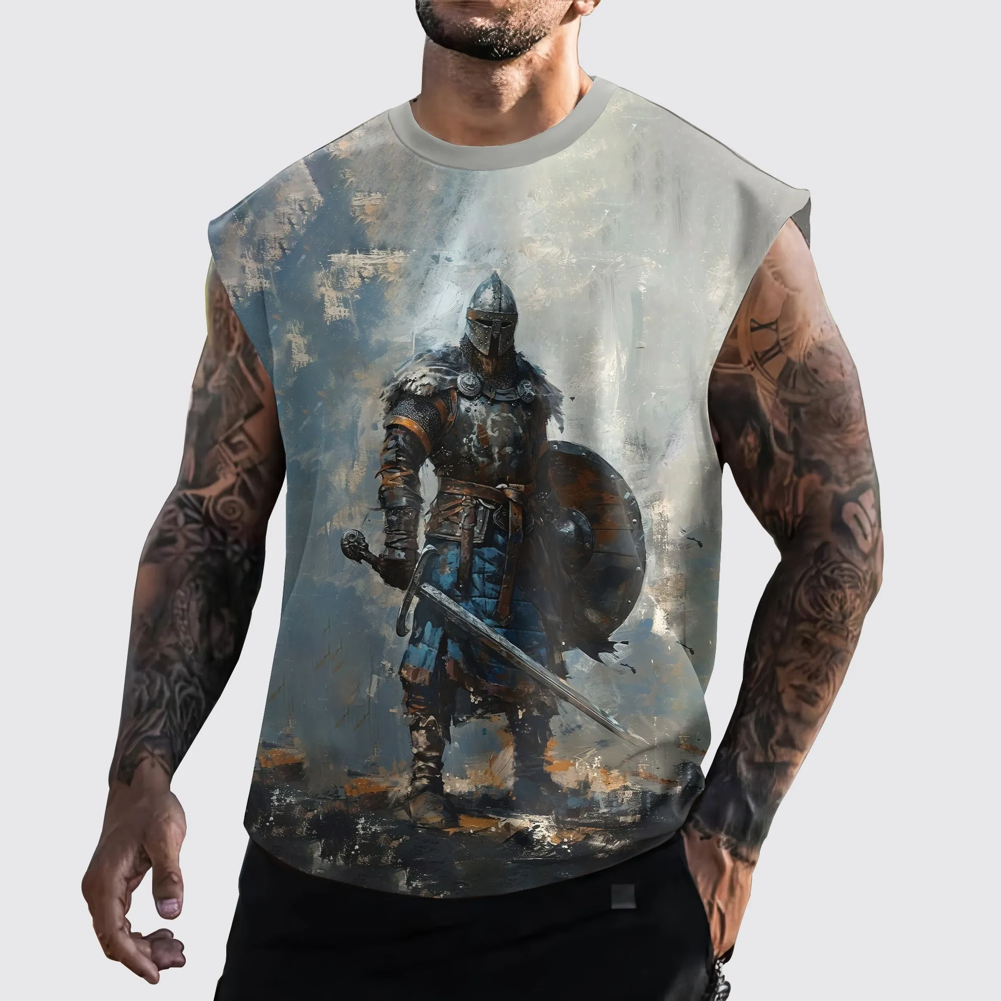 Warrior 3D Cut-Off Tank- AA05874